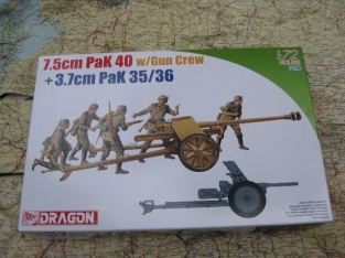 DML7374  7.5cm PaK 40 with Gun Crew + 3.7cm PaK 35/36 Gun